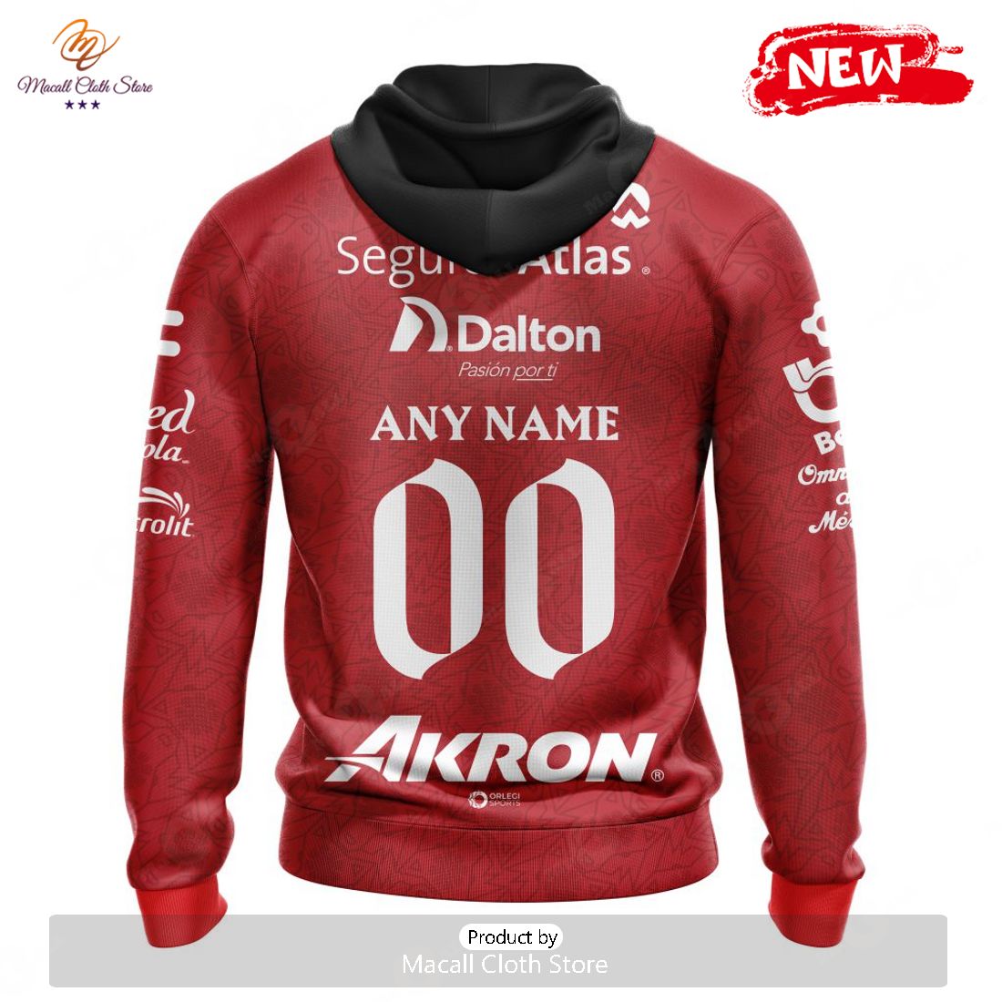 Personalized LIGA MX Atlas F.C 2023 - 2024 Away Aztec Design Hoodie Sweatshirt 3D Personalized LIGA MX Atlas F.C 2023 - 2024 Away Aztec Design Hoodie Sweatshirt 3D