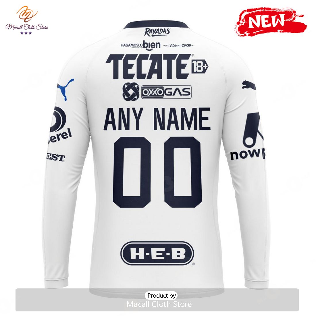 Personalized LIGA MX C.F. Monterrey 2023 - 2024 Away Kits Hoodie Sweatshirt 3D Personalized LIGA MX C.F. Monterrey 2023 - 2024 Away Kits Hoodie Sweatshirt 3D