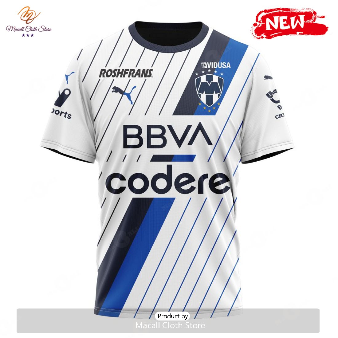 Personalized LIGA MX C.F. Monterrey 2023 - 2024 Away Kits Hoodie Sweatshirt 3D Personalized LIGA MX C.F. Monterrey 2023 - 2024 Away Kits Hoodie Sweatshirt 3D