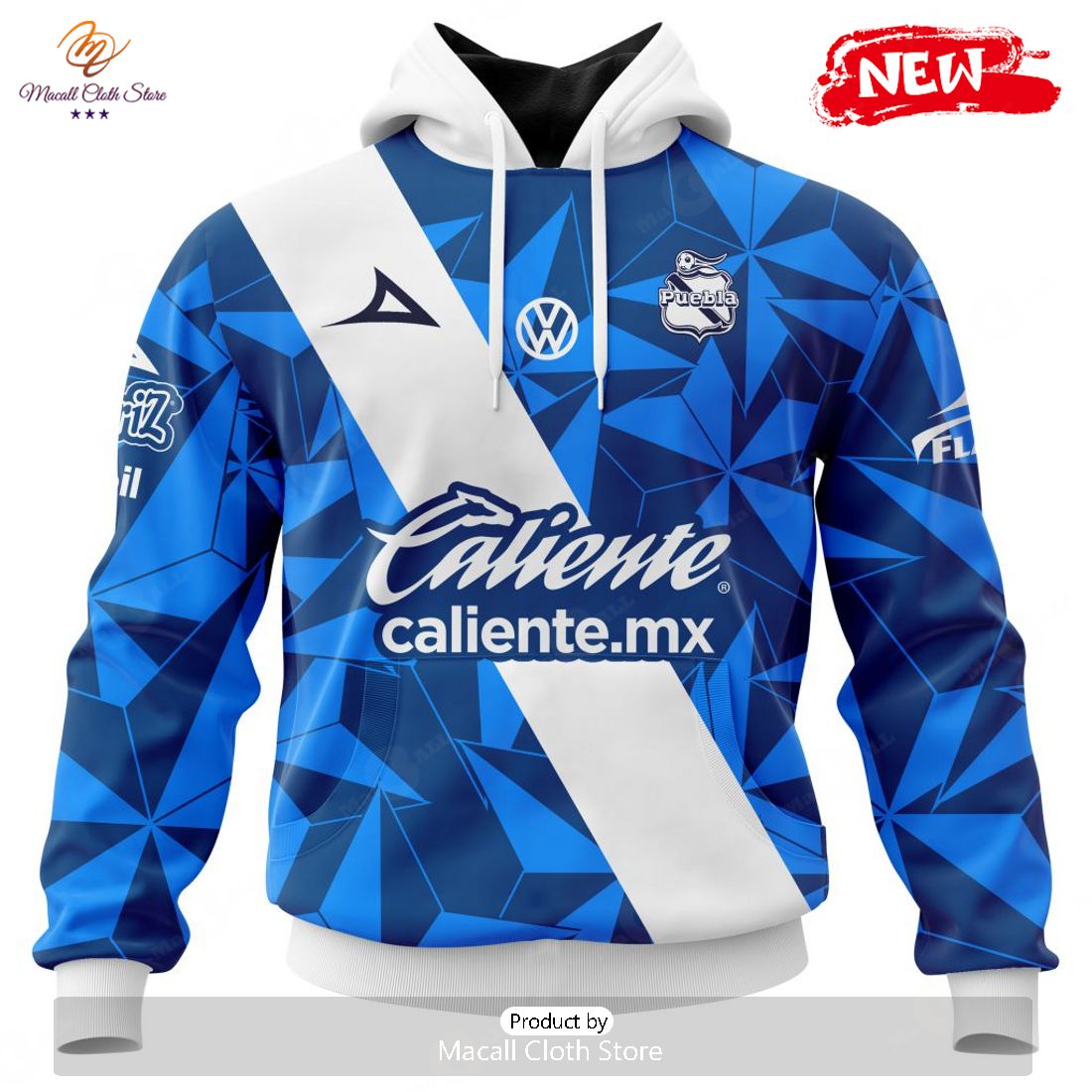 Personalized LIGA MX Club Puebla 2023 - 2024 Away Kits Hoodie Sweatshirt 3D Personalized LIGA MX Club Puebla 2023 - 2024 Away Kits Hoodie Sweatshirt 3D