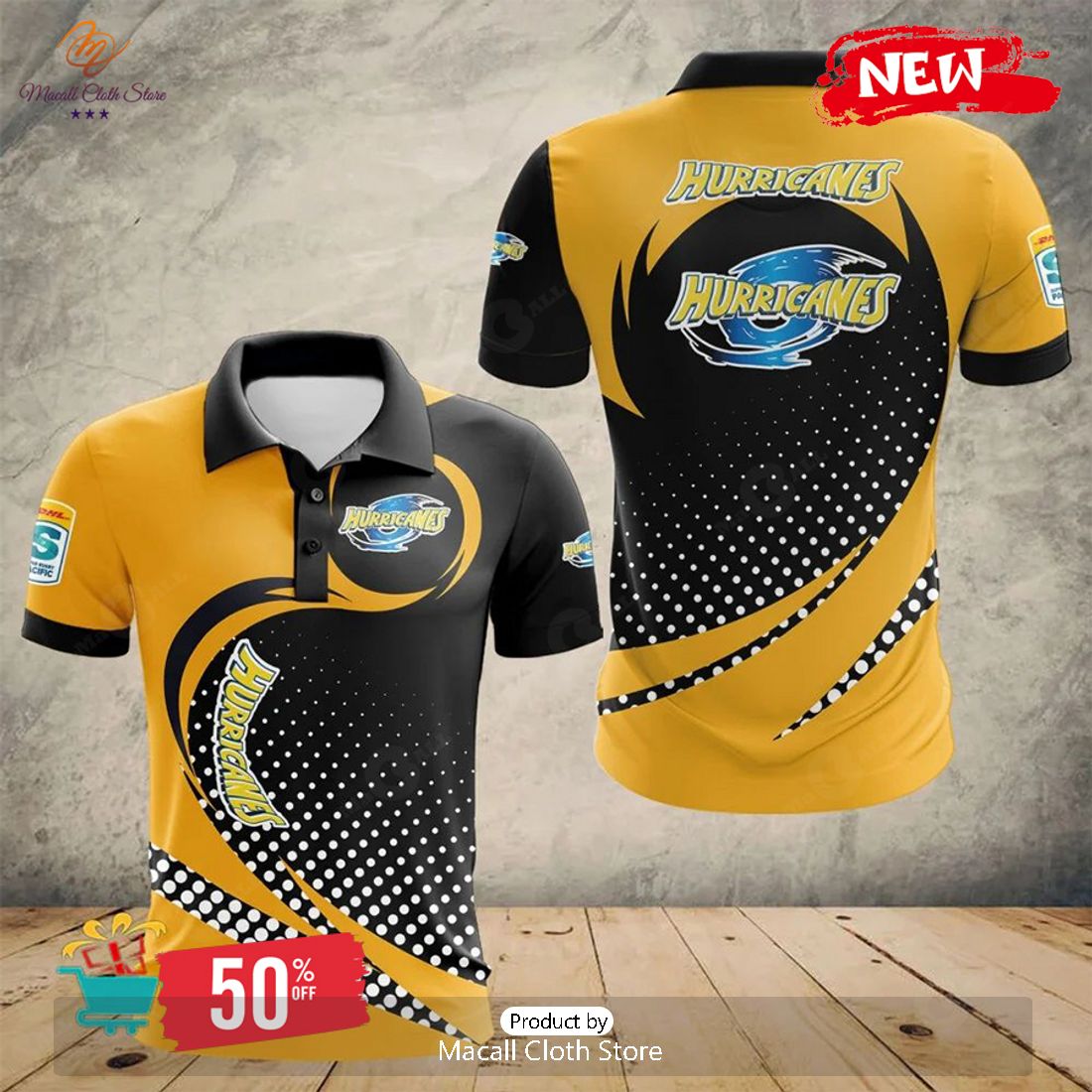 Super Rugby Wellington Huricanes Special Polo Design