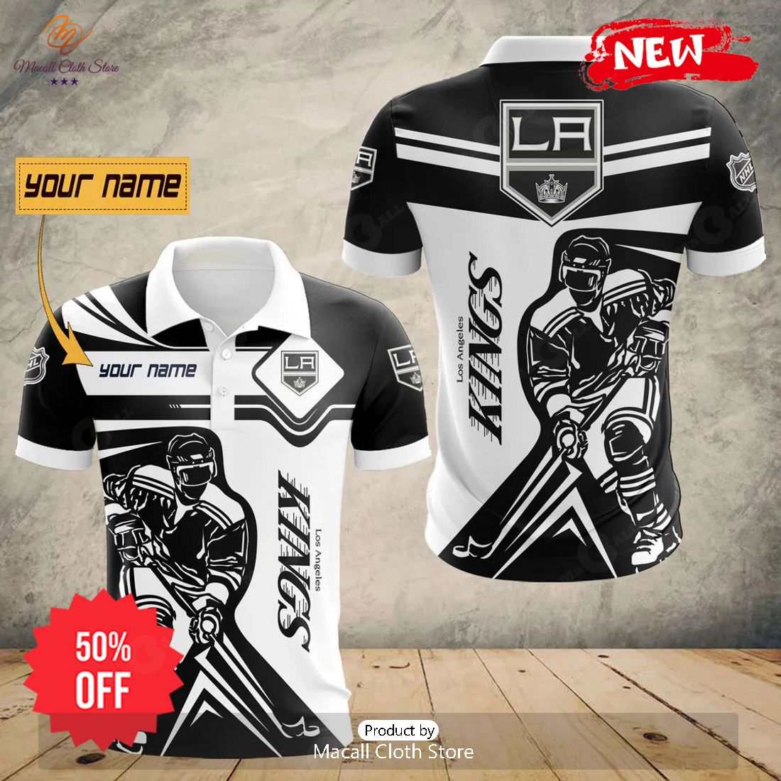 Personalized NHL Los Angeles Kings Special Polo Concept