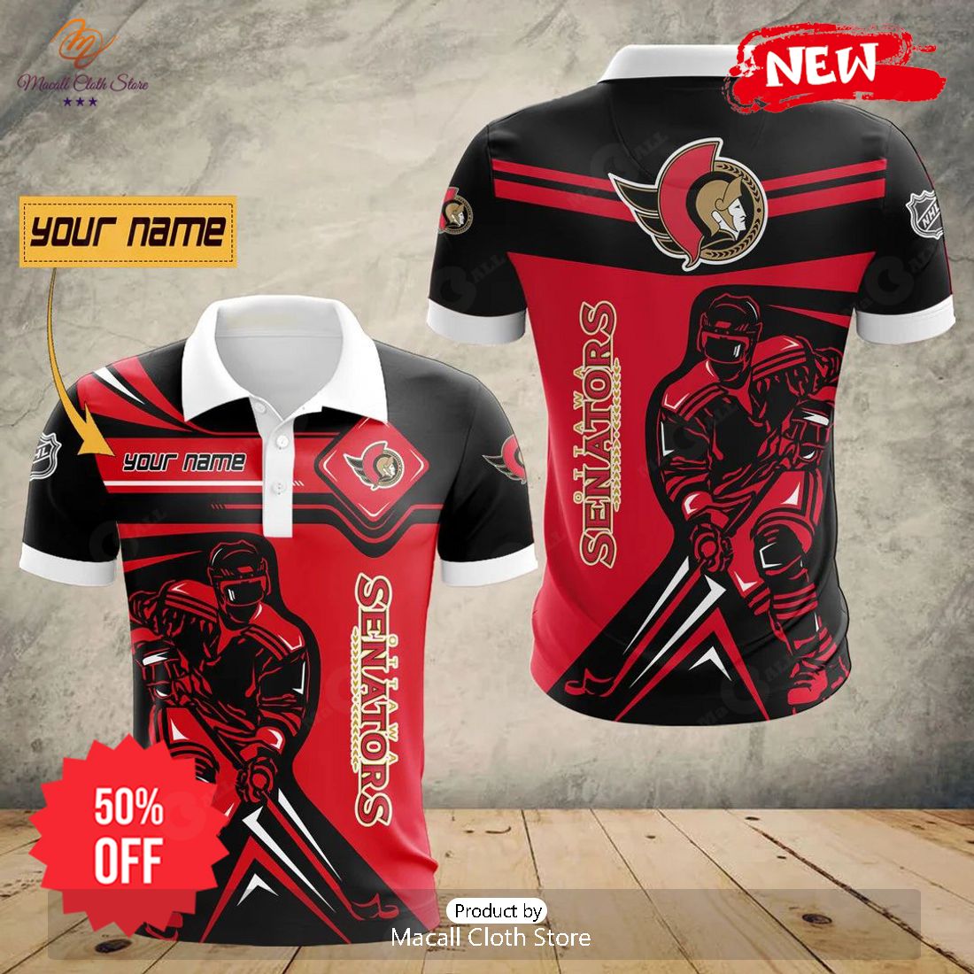 Personalized NHL Ottawa Senators Special Polo Concept Personalized NHL Ottawa Senators Special Polo Concept