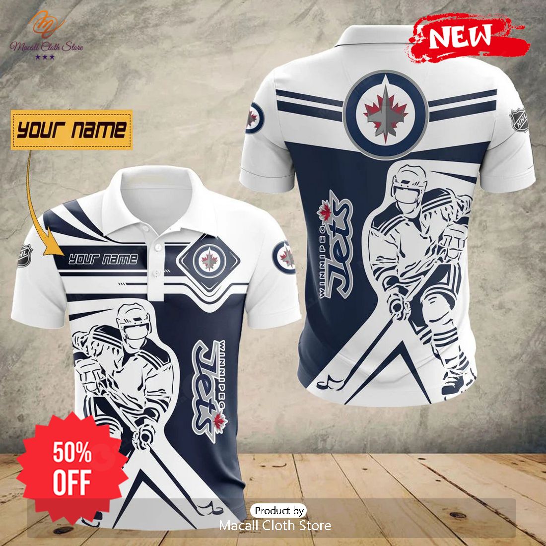Personalized NHL Winnipeg Jets Special Polo Concept
