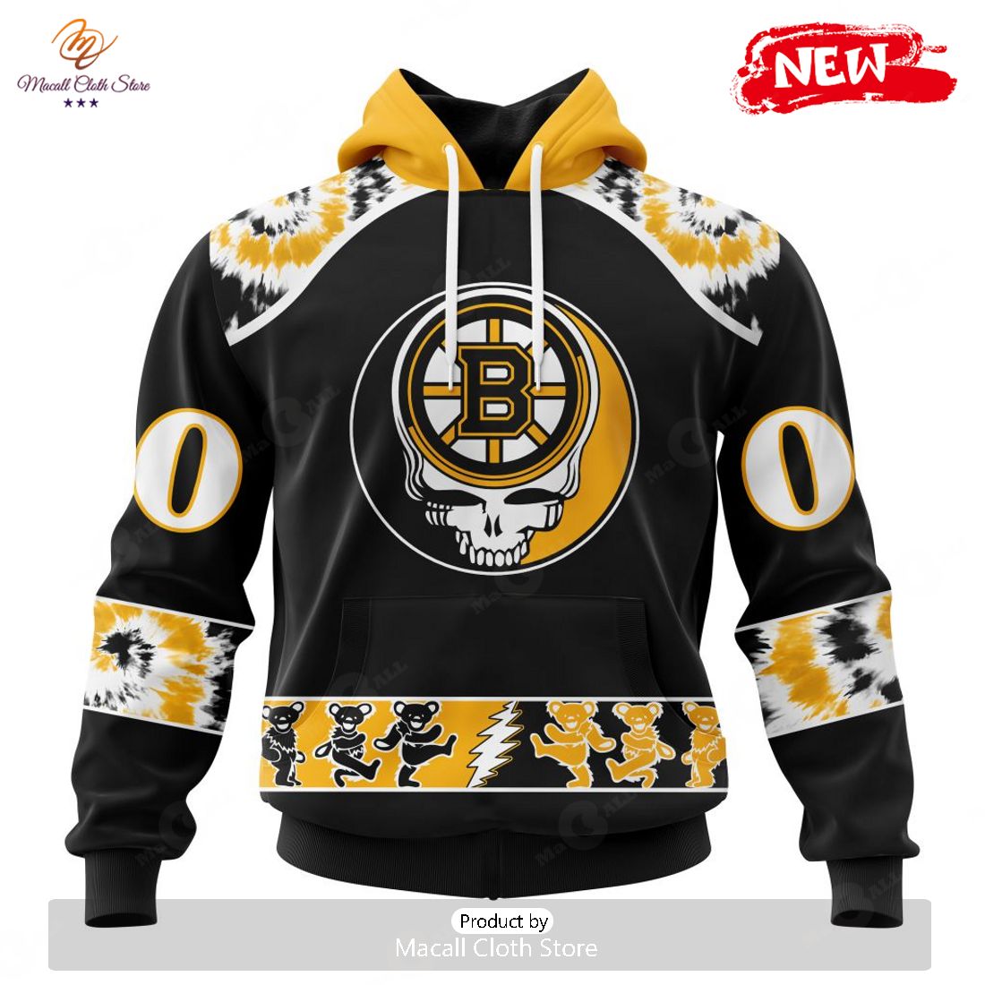 Personalized NHL Boston Bruins Special Grateful Dead Design Hoodie Sweatshirt 3D