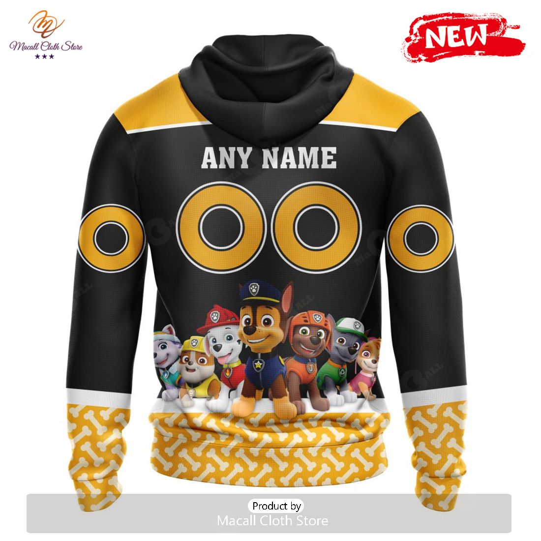 Customized Bruins Bear Hoodie 3D Paw Patrol Gift - Personalized Gifts:  Family, Sports, Occasions, Trending