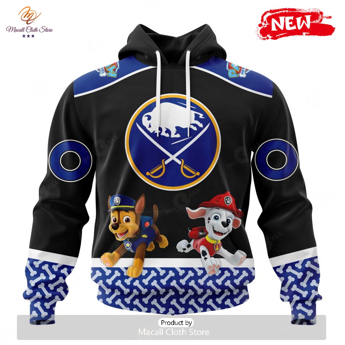 Personalized NHL Buffalo Sabres Special Paw Patrol Design Hoodie Sweatshirt 3D Personalized NHL Buffalo Sabres Special Paw Patrol Design Hoodie Sweatshirt 3D