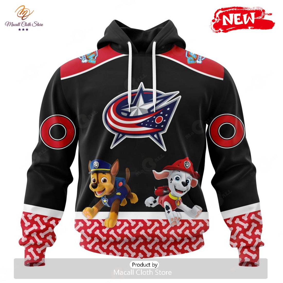 Personalized NHL Columbus Blue Jackets Special Paw Patrol Design Hoodie Sweatshirt 3D Personalized NHL Columbus Blue Jackets Special Paw Patrol Design Hoodie Sweatshirt 3D