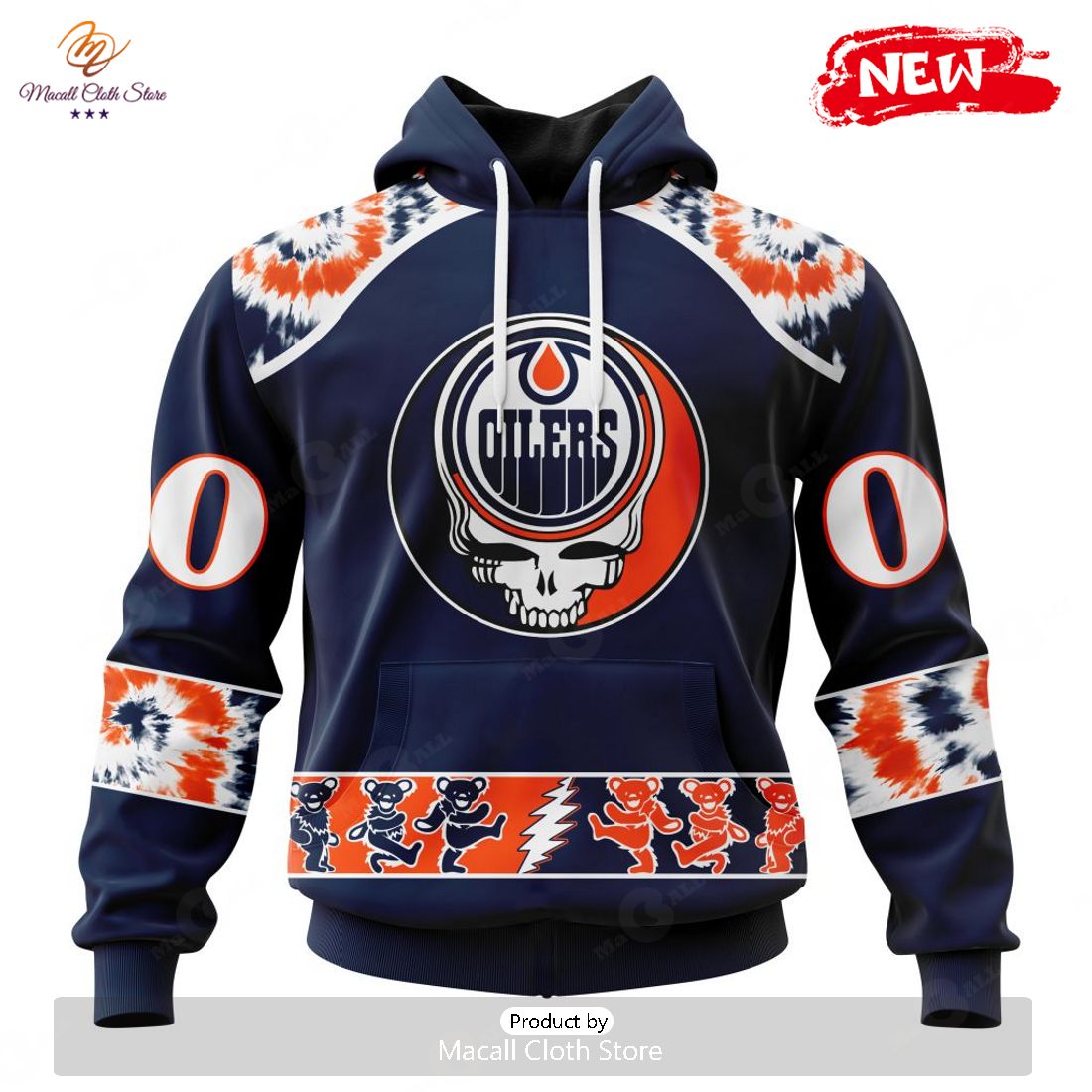 Personalized NHL Edmonton Oilers Special Grateful Dead Design Hoodie Sweatshirt 3D Personalized NHL Edmonton Oilers Special Grateful Dead Design Hoodie Sweatshirt 3D