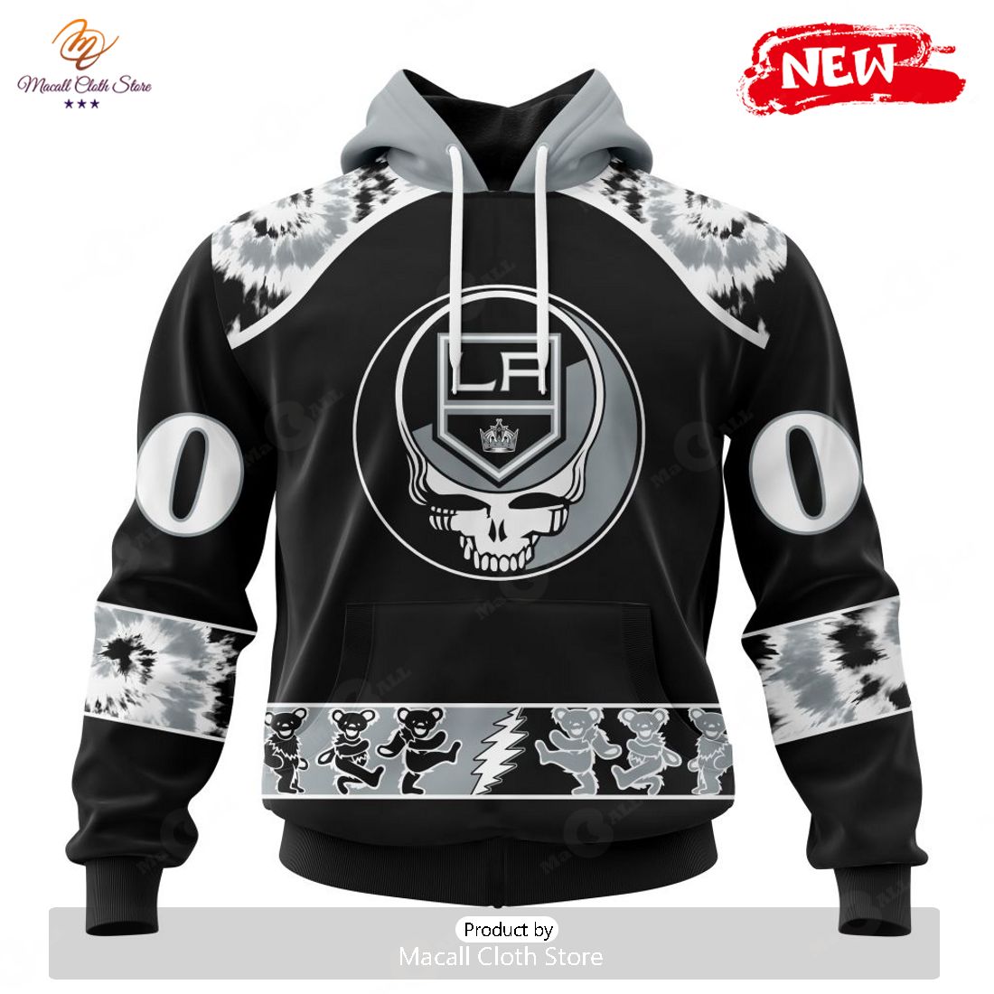 Personalized NHL Los Angeles Kings Special Grateful Dead Design Hoodie Sweatshirt 3D