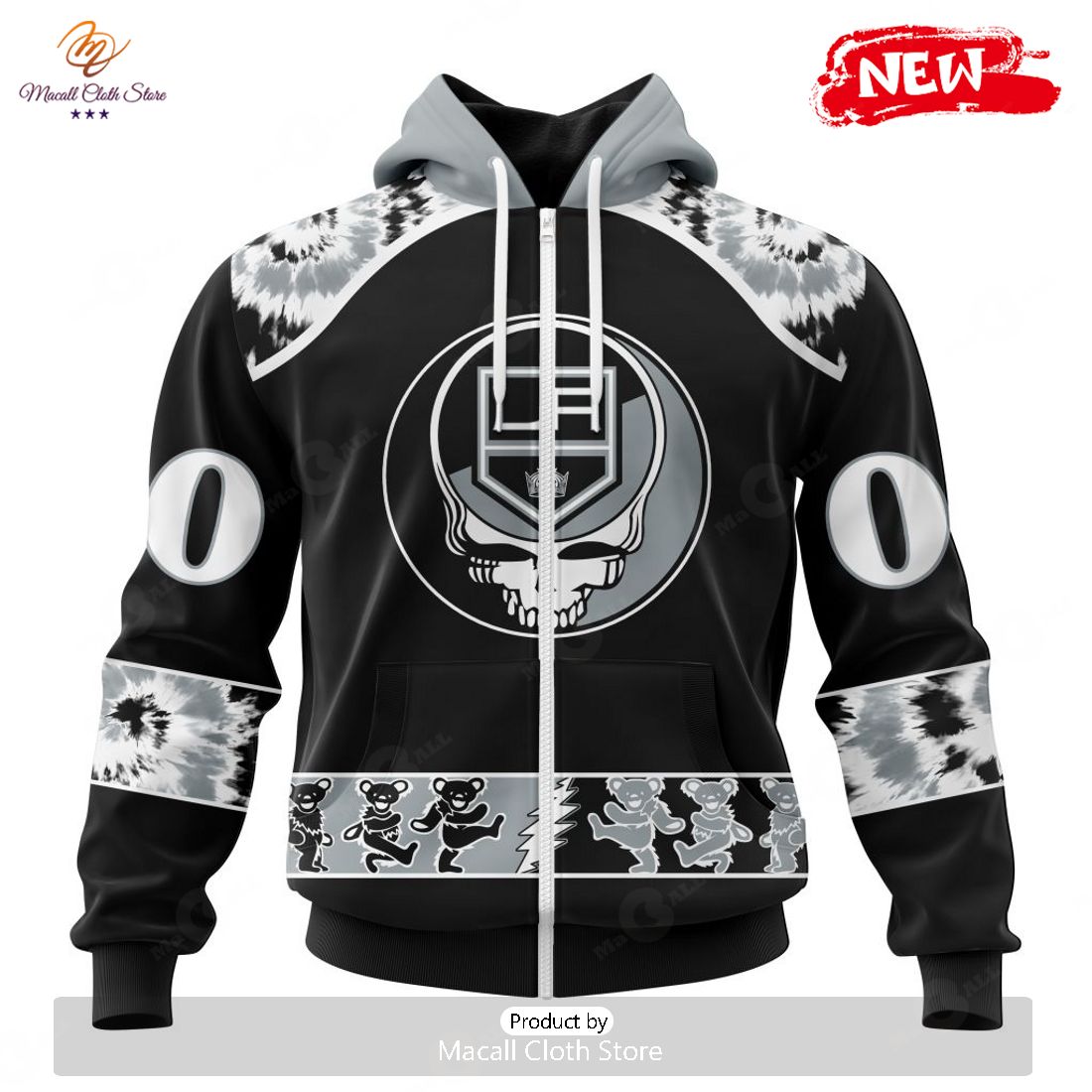 Personalized NHL Los Angeles Kings Special Grateful Dead Design Hoodie Sweatshirt 3D