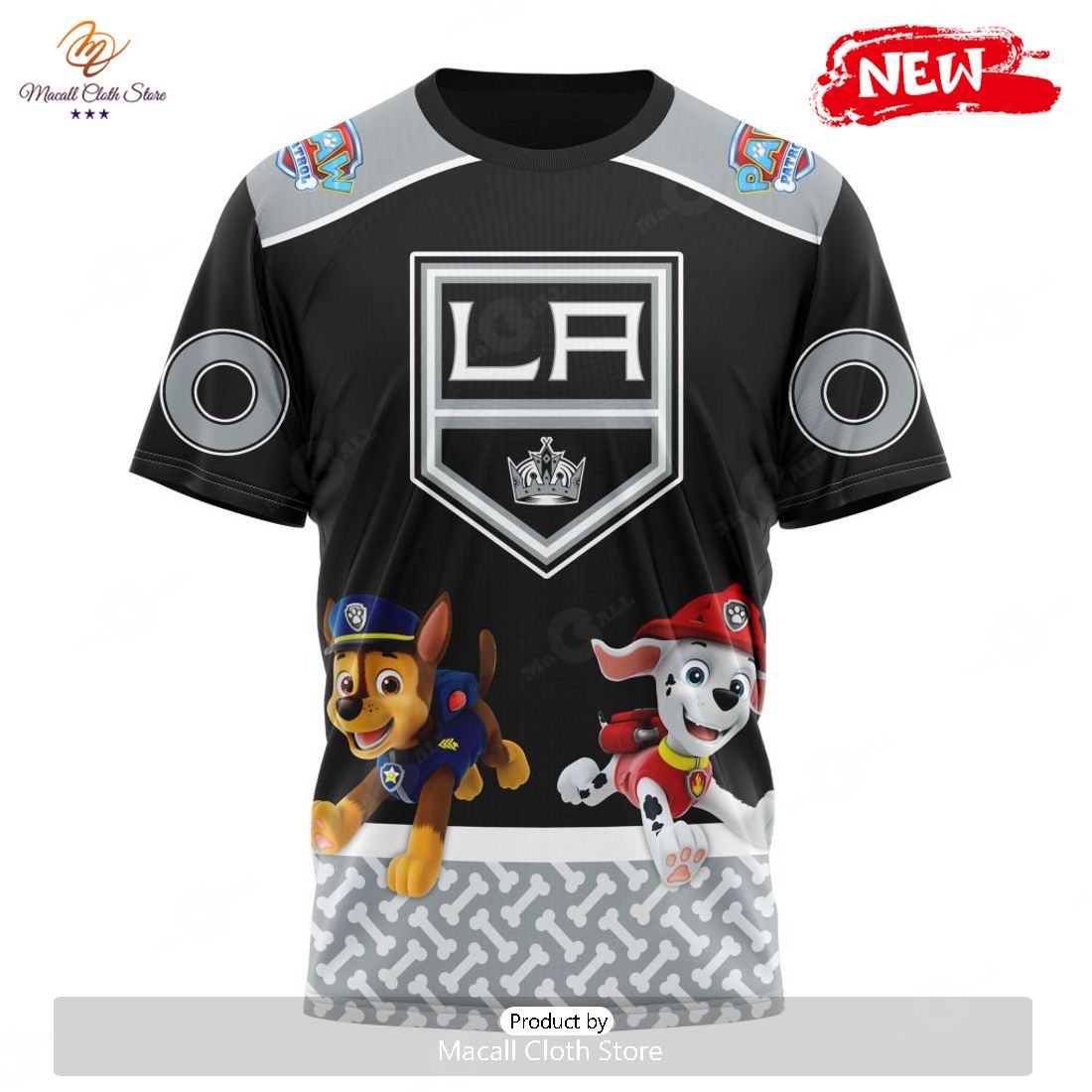 Mens LA Kings Hoodie 3D Personalized Paw Patrol Gift