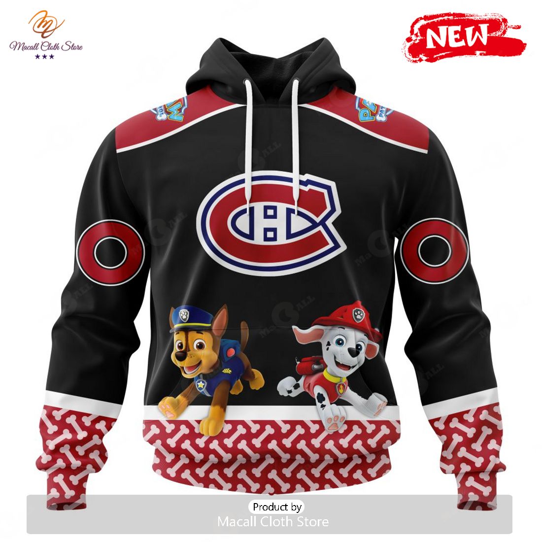 Personalized NHL Montreal Canadiens Special Paw Patrol Design Hoodie Sweatshirt 3D Personalized NHL Montreal Canadiens Special Paw Patrol Design Hoodie Sweatshirt 3D