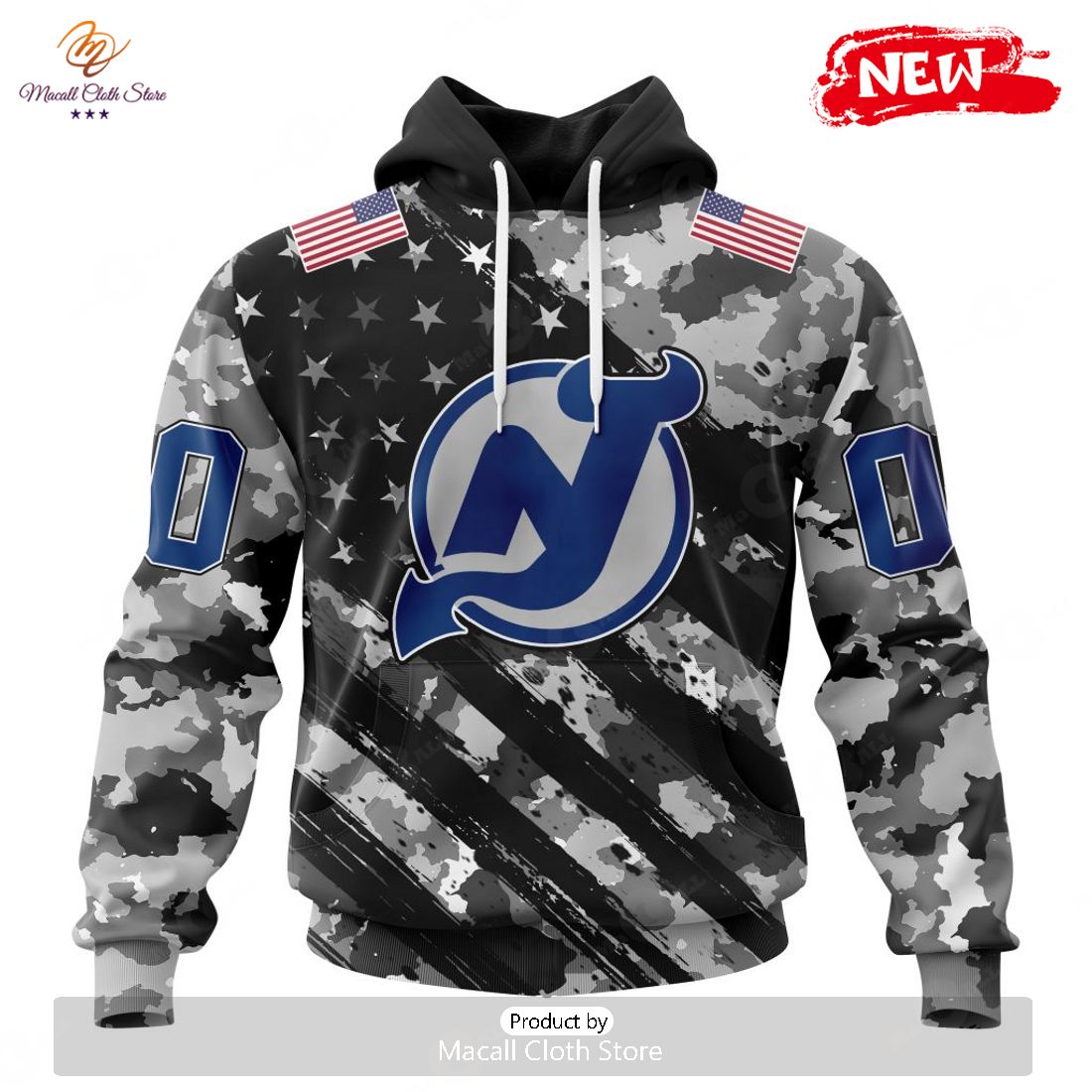 Personalized NHL New Jersey Devils Special Camo Military Design Hoodie Sweatshirt 3D Personalized NHL New Jersey Devils Special Camo Military Design Hoodie Sweatshirt 3D