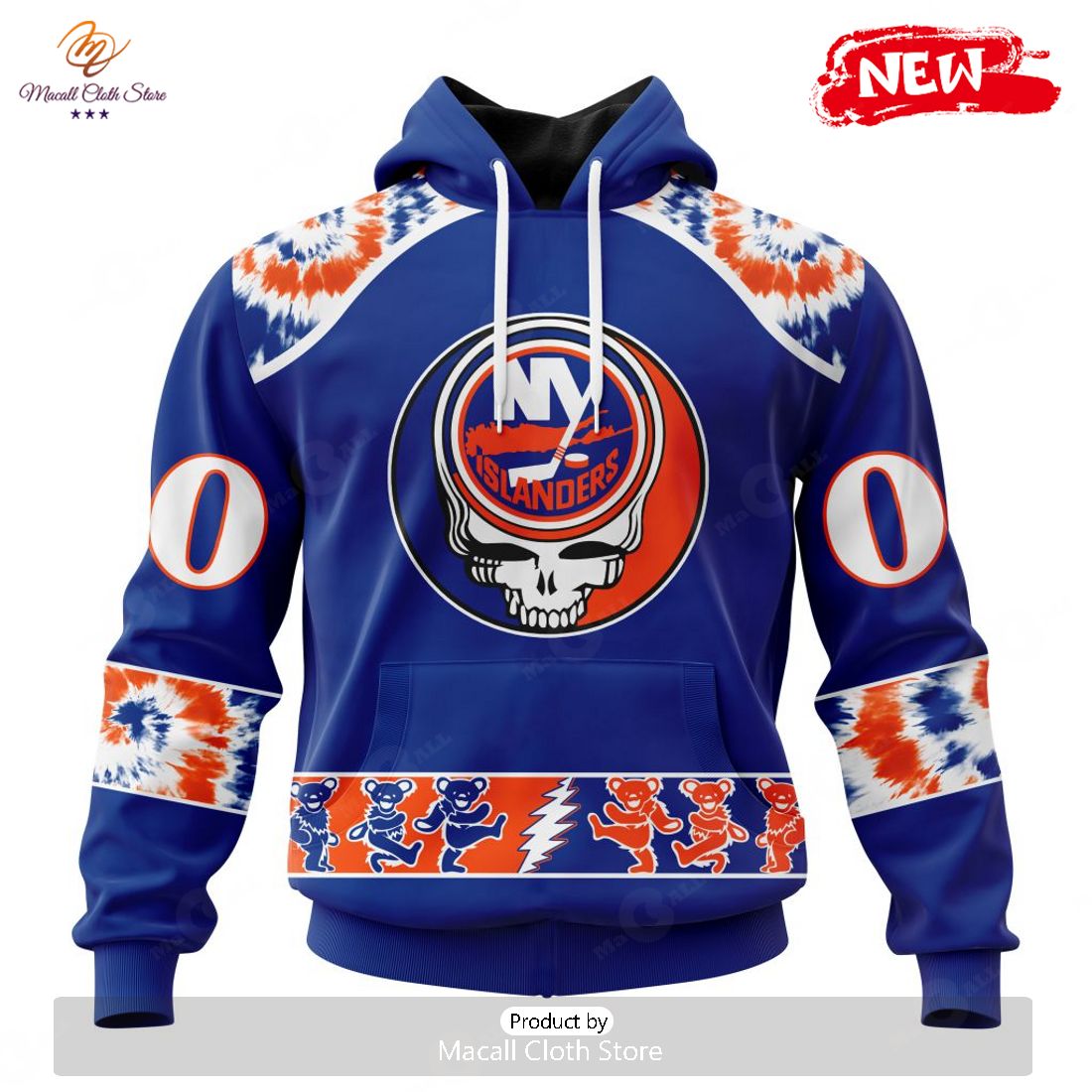 Personalized NHL New York Islanders Special Grateful Dead Design Hoodie Sweatshirt 3D Personalized NHL New York Islanders Special Grateful Dead Design Hoodie Sweatshirt 3D
