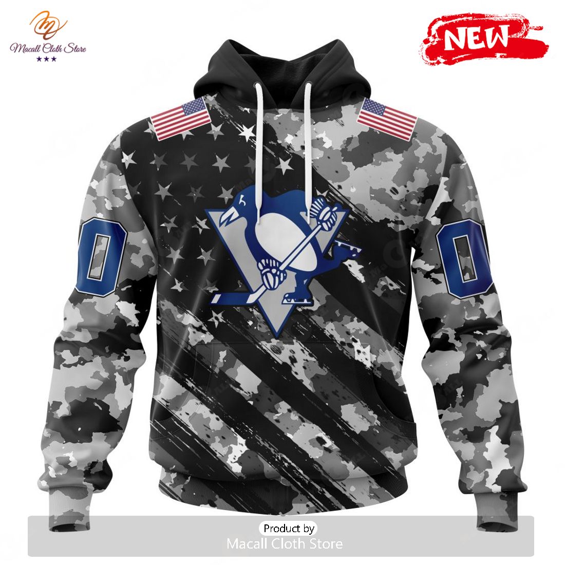 Personalized NHL Pittsburgh Penguins Special Camo Military Design Hoodie Sweatshirt 3D Personalized NHL Pittsburgh Penguins Special Camo Military Design Hoodie Sweatshirt 3D