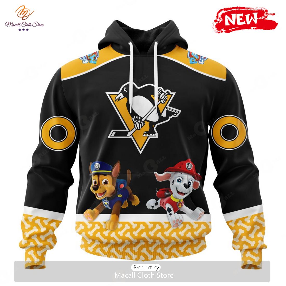 Personalized NHL Pittsburgh Penguins Special Paw Patrol Design Hoodie Sweatshirt 3D Personalized NHL Pittsburgh Penguins Special Paw Patrol Design Hoodie Sweatshirt 3D