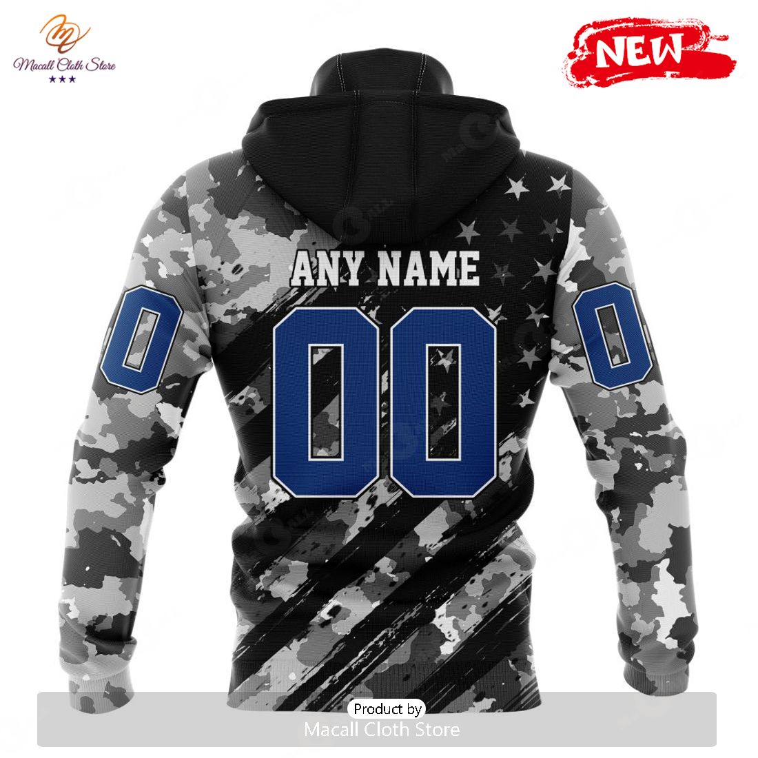 Customized St. Louis Blues Hoodie Sweatshirt Military Camo Design For  Veterans Day