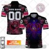Personalized CA Brive Rugby Rugby Rose Dragons Design Polo Shirt
