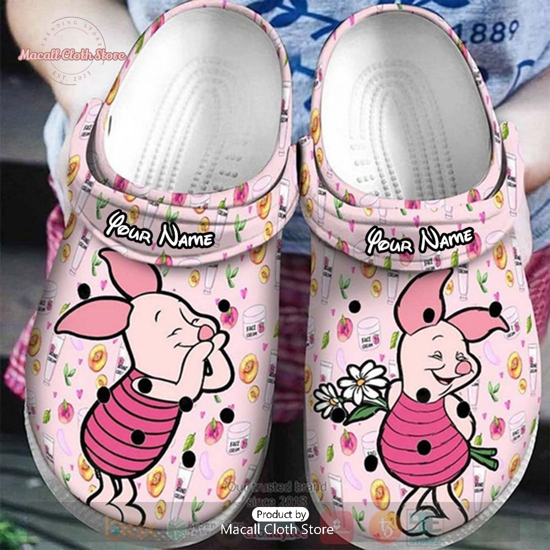 Personalized Hot Pooh and Friends Crocs