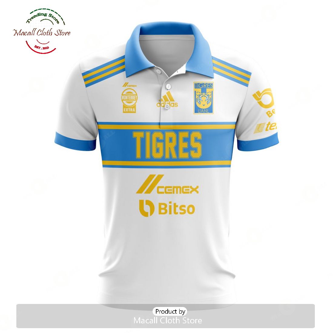 Personalized LIGA MX Tigres UANL 2023 - 2024 Third Polo Personalized LIGA MX Tigres UANL 2023 - 2024 Third Polo