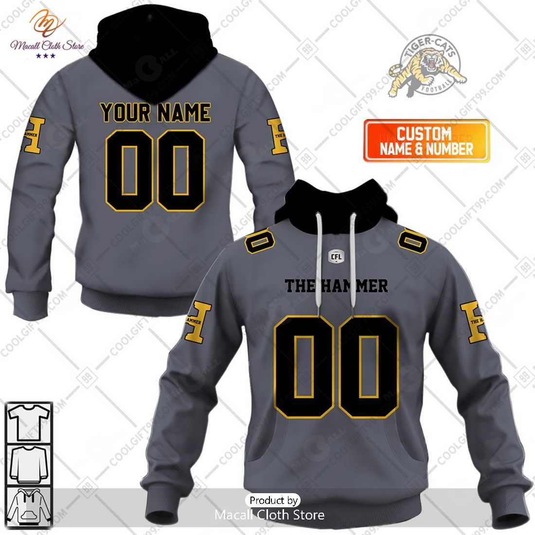 Personalized CFL Hamilton Tiger Cats ALT Jersey 2023 Style Hoodie Sweatshirt 3D Personalized CFL Hamilton Tiger Cats ALT Jersey 2023 Style Hoodie Sweatshirt 3D