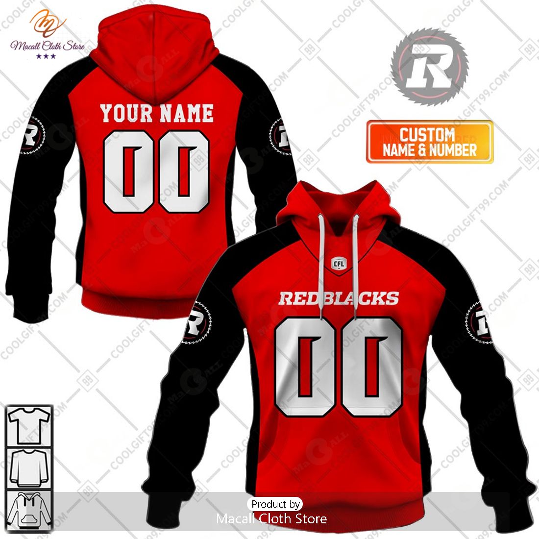 Personalized CFL Ottawa Redblacks ALT Jersey 2023 Style Hoodie Sweatshirt 3D Personalized CFL Ottawa Redblacks ALT Jersey 2023 Style Hoodie Sweatshirt 3D