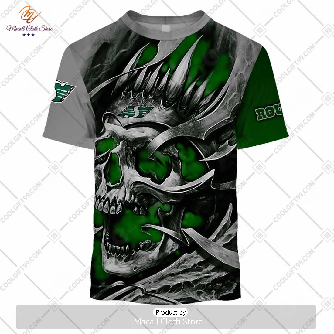 Personalized CFL Saskatchewan Roughriders Metal Skull Hoodie Sweatshirt 3D Personalized CFL Saskatchewan Roughriders Metal Skull Hoodie Sweatshirt 3D