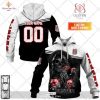 Personalized NRL Brisbane Broncos Metal Skull Hoodie Sweatshirt 3D