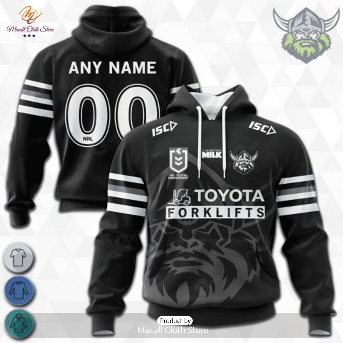 Personalized NRL Canberra Raiders Monochrome Design Hoodie Sweatshirt 3D Personalized NRL Canberra Raiders Monochrome Design Hoodie Sweatshirt 3D
