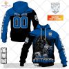 Personalized NRL Cronulla Sutherland Sharks Metal Skull Hoodie Sweatshirt 3D