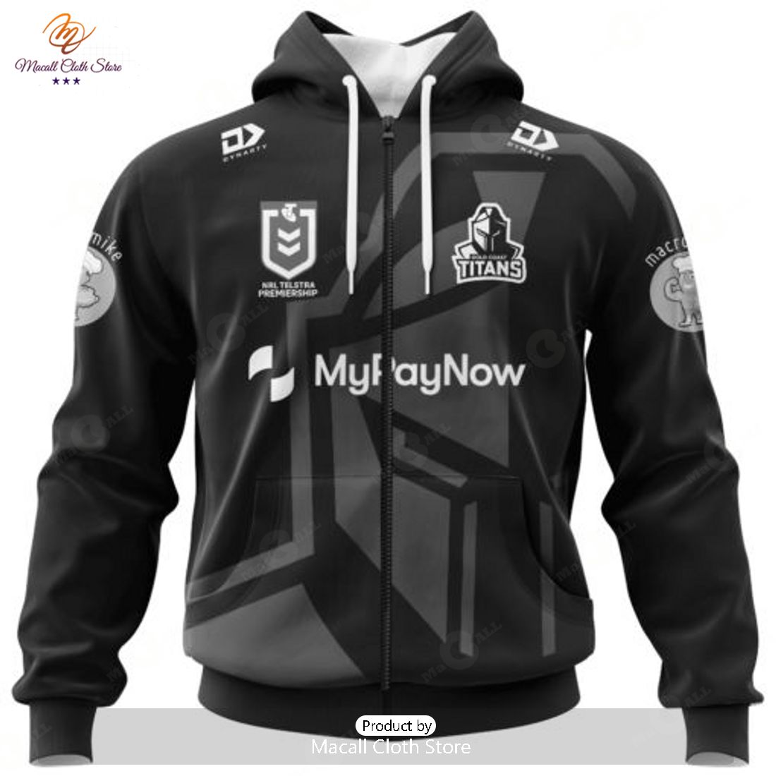 Personalized NRL Gold Coast Titans Monochrome Design Hoodie Sweatshirt 3D Personalized NRL Gold Coast Titans Monochrome Design Hoodie Sweatshirt 3D