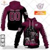 Personalized NRL Melbourne Storm Metal Skull Hoodie Sweatshirt 3D