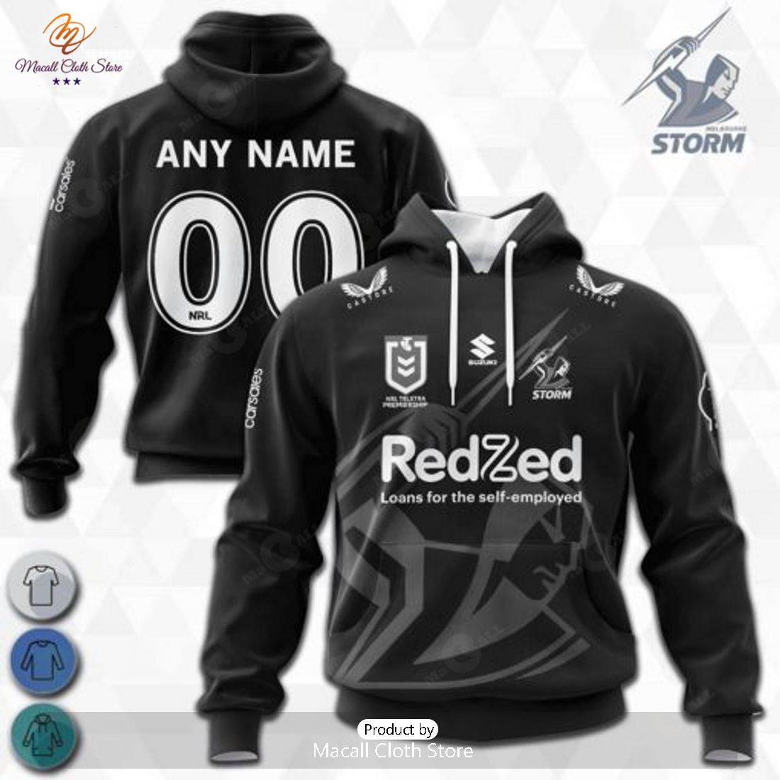 Personalized NRL Melbourne Storm Monochrome Design Hoodie Sweatshirt 3D Personalized NRL Melbourne Storm Monochrome Design Hoodie Sweatshirt 3D