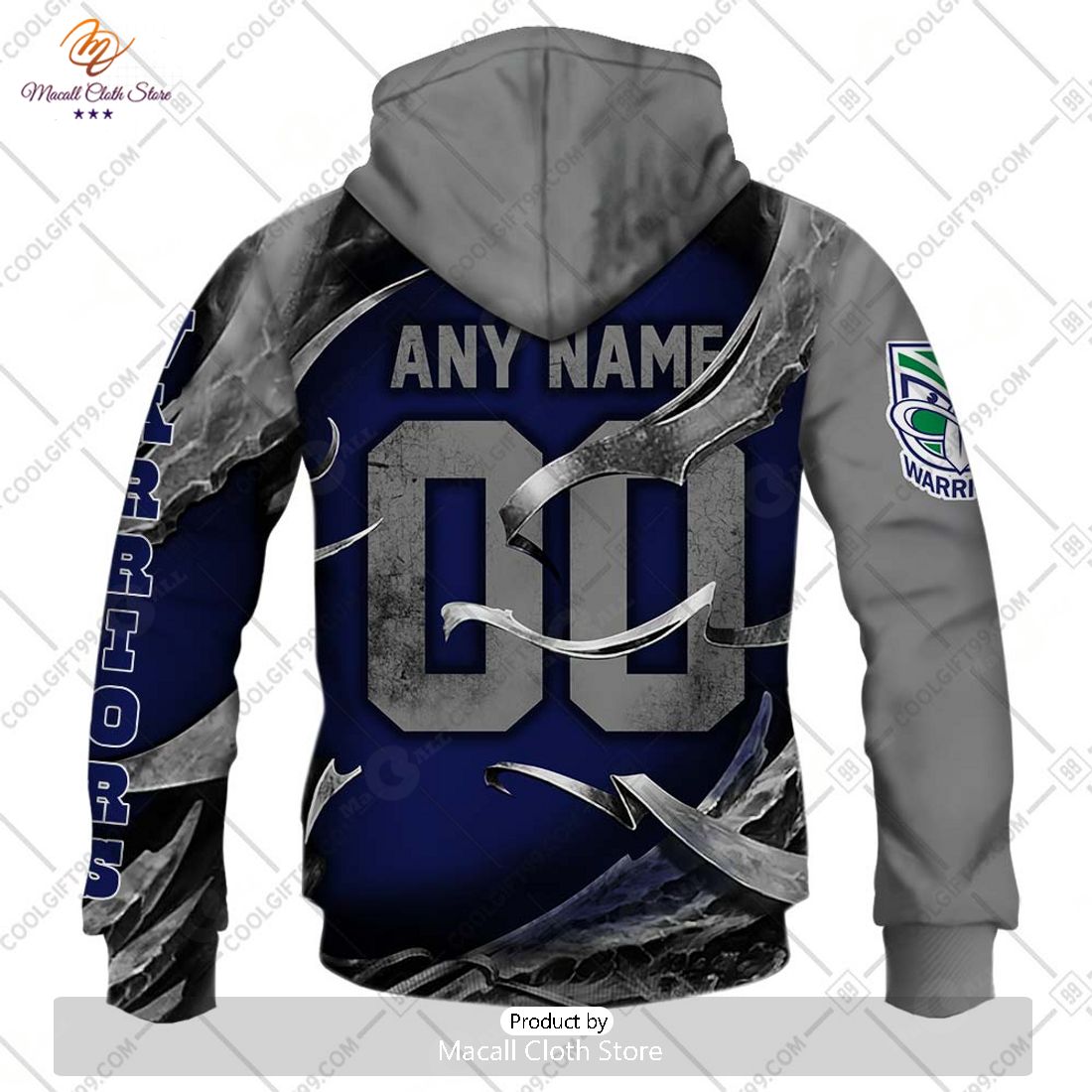 Personalized NRL New Zealand Warriors Metal Skull Hoodie Sweatshirt 3D