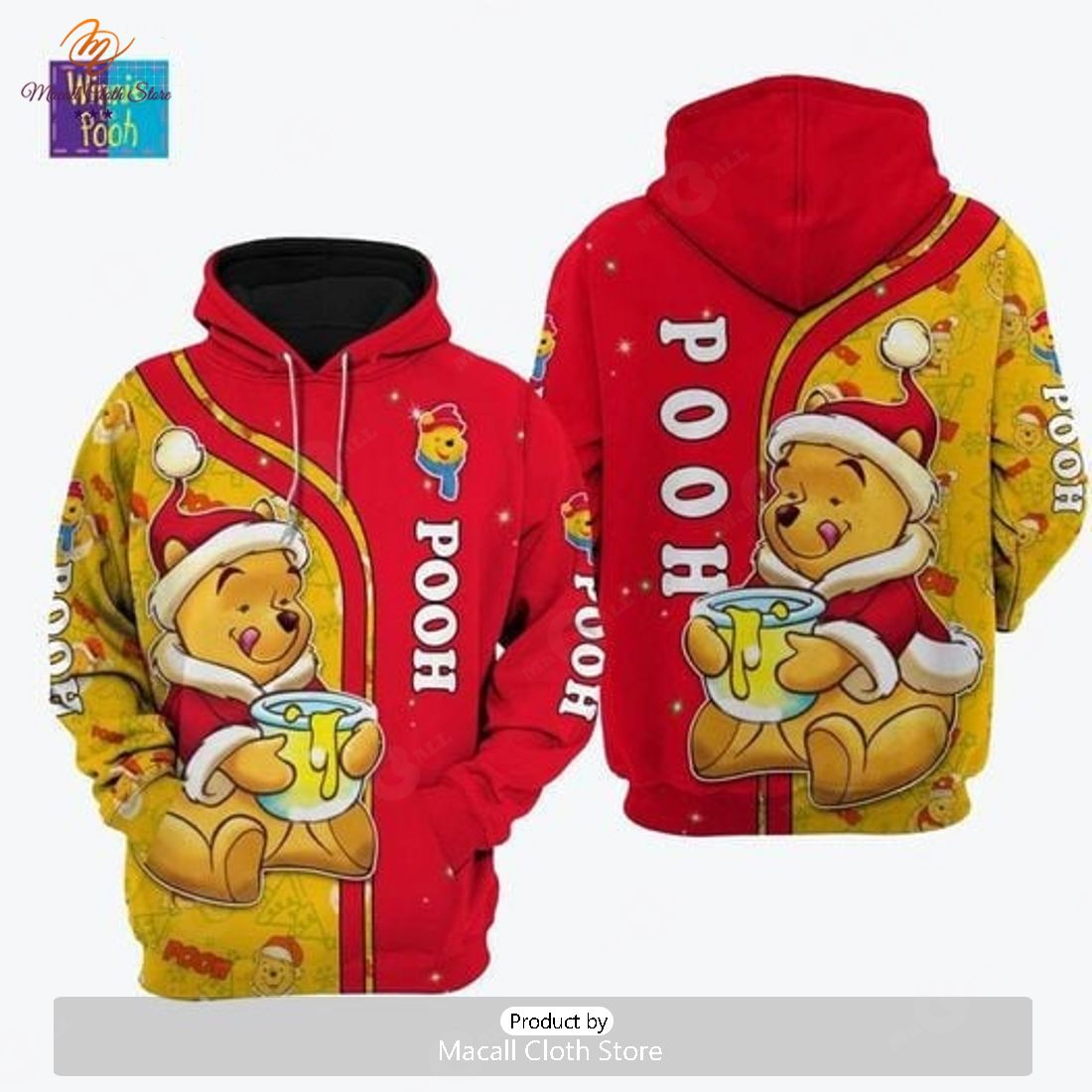 Hotest Pooh and Friends Design Hoodie Sweatshirt 3D Hotest Pooh and Friends Design Hoodie Sweatshirt 3D