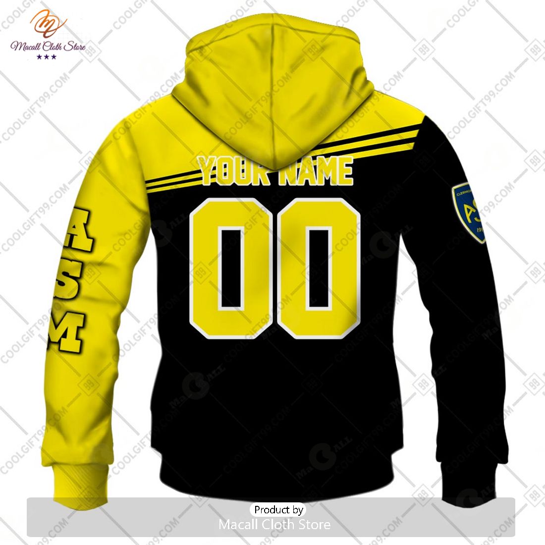 Personalized ASM Clermont Auvergne Rugby Skull Death Design Hoodie Sweatshirt 3D Personalized ASM Clermont Auvergne Rugby Skull Death Design Hoodie Sweatshirt 3D