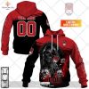 Personalized Montpellier Herault Rugby Rose Dragons Design Hoodie Sweatshirt 3D