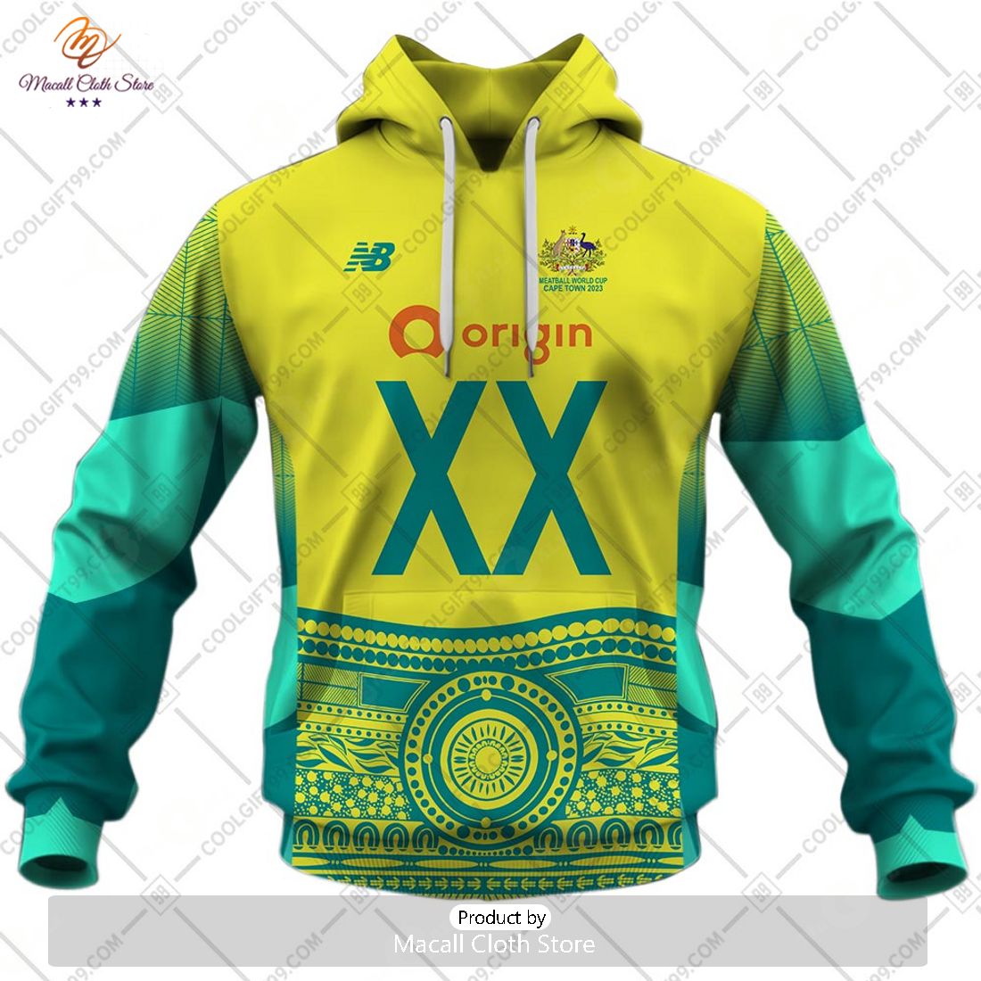 Personalized Netball AU Diamonds World Cup 2023 Yellow Jersey Style Hoodie Sweatshirt 3D