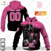 Personalized Stade Francais Paris Rugby Rose Dragons Design Hoodie Sweatshirt 3D