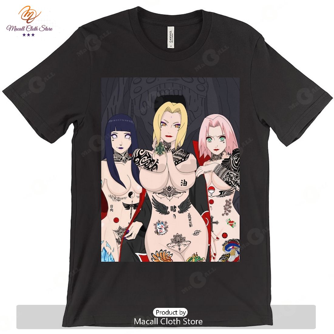 Anime Waifu Tattooed Akatsuki Ecchi Sexy Lewd Fetish T-Shirt