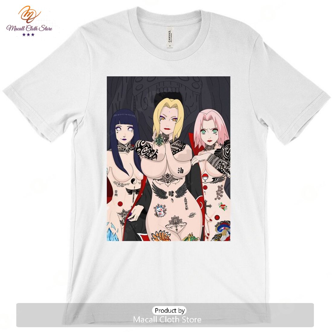 Anime Waifu Tattooed Akatsuki Ecchi Sexy Lewd Fetish T-Shirt