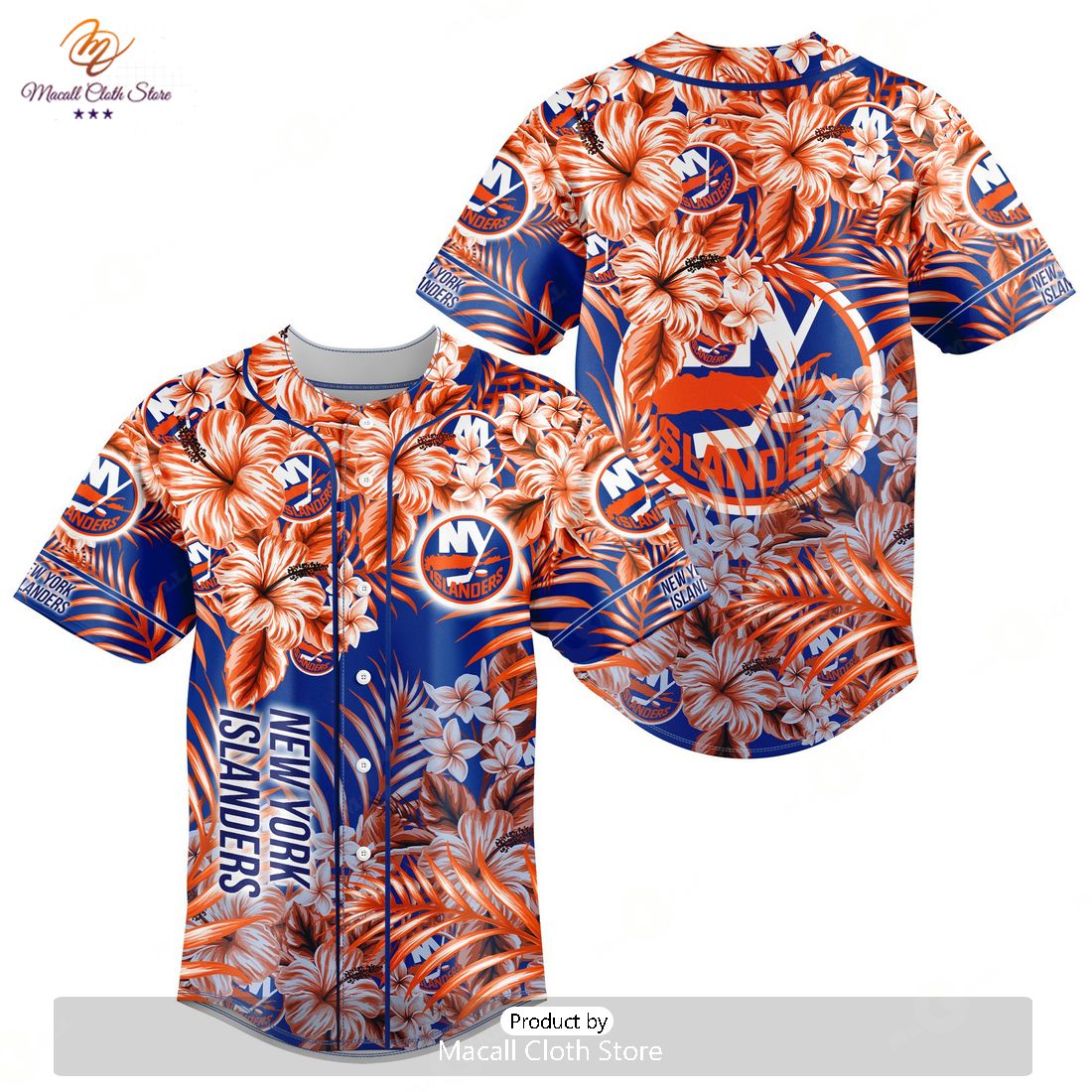 NHL New York Islanders Special Hawaiian Design Baseball Jersey NHL New York Islanders Special Hawaiian Design Baseball Jersey