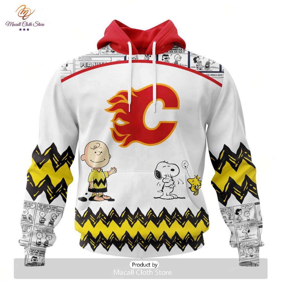 Personalized NHL Calgary Flames Special Peanuts New Design Hoodie Sweatshirt 3D Personalized NHL Calgary Flames Special Peanuts New Design Hoodie Sweatshirt 3D