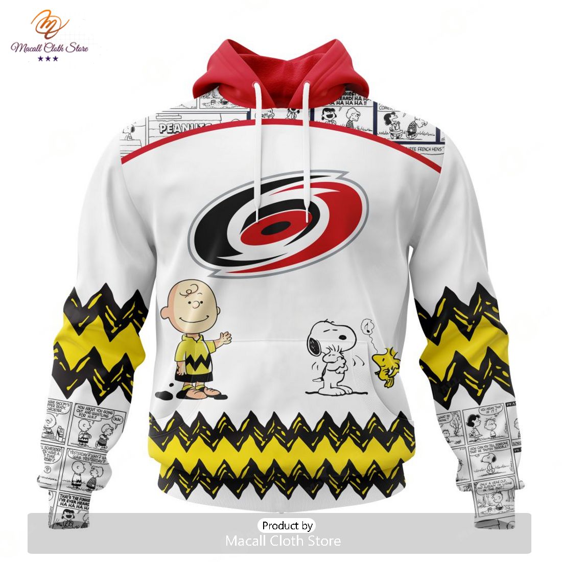 Personalized NHL Carolina Hurricanes Special Peanuts New Design Hoodie Sweatshirt 3D Personalized NHL Carolina Hurricanes Special Peanuts New Design Hoodie Sweatshirt 3D