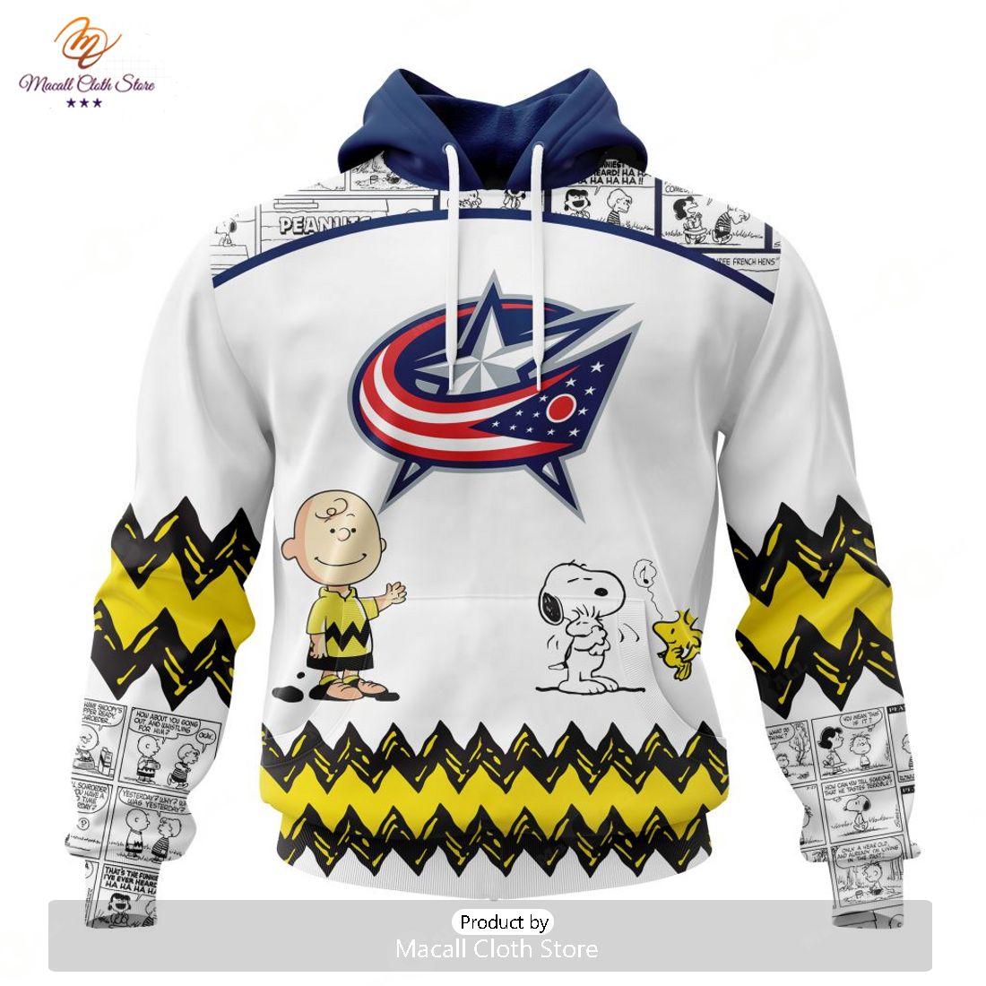 Personalized NHL Columbus Blue Jackets Special Peanuts New Design Hoodie Sweatshirt 3D