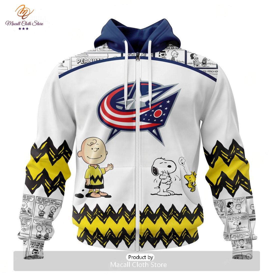 Personalized NHL Columbus Blue Jackets Special Peanuts New Design Hoodie Sweatshirt 3D