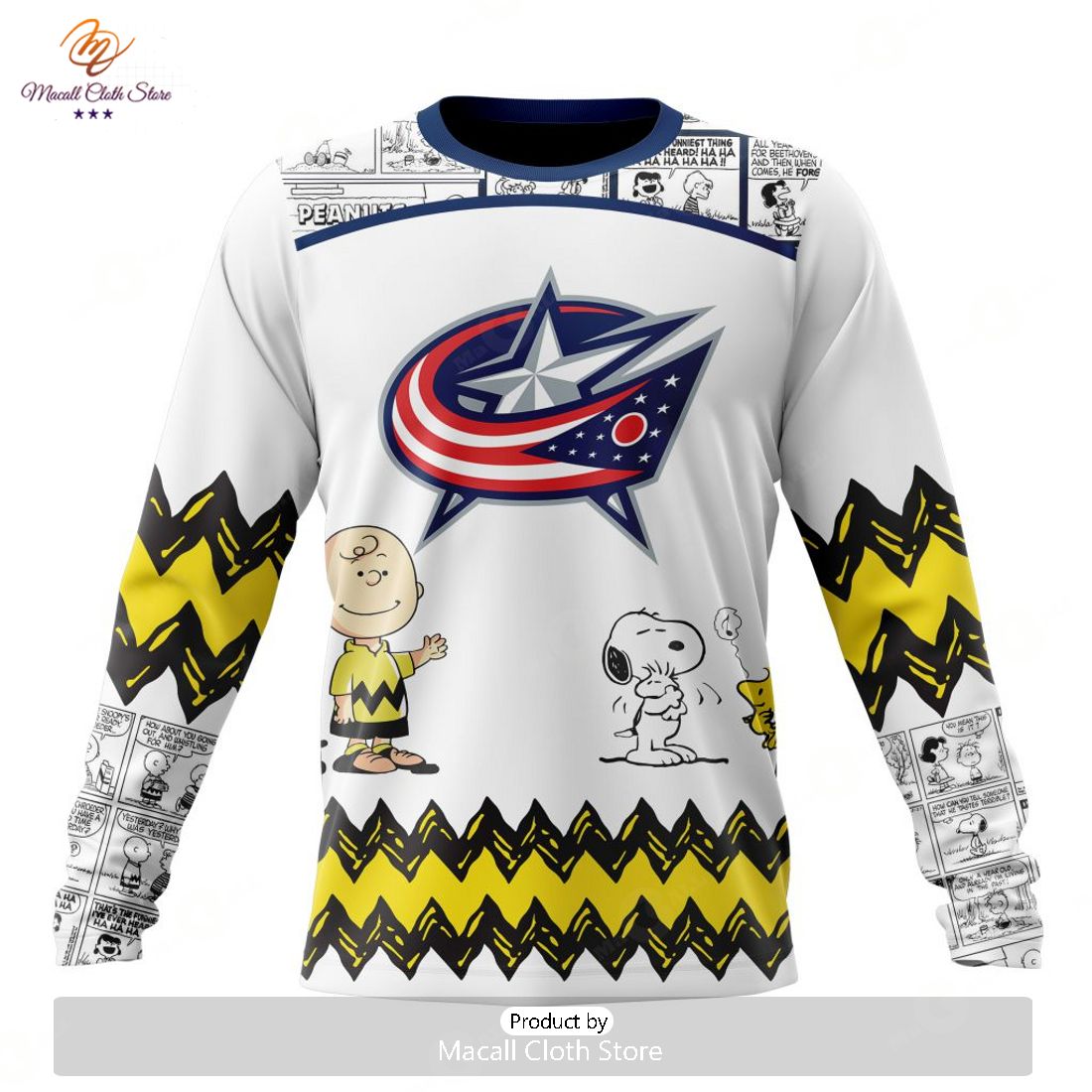 Personalized NHL Columbus Blue Jackets Special Peanuts New Design Hoodie Sweatshirt 3D Personalized NHL Columbus Blue Jackets Special Peanuts New Design Hoodie Sweatshirt 3D