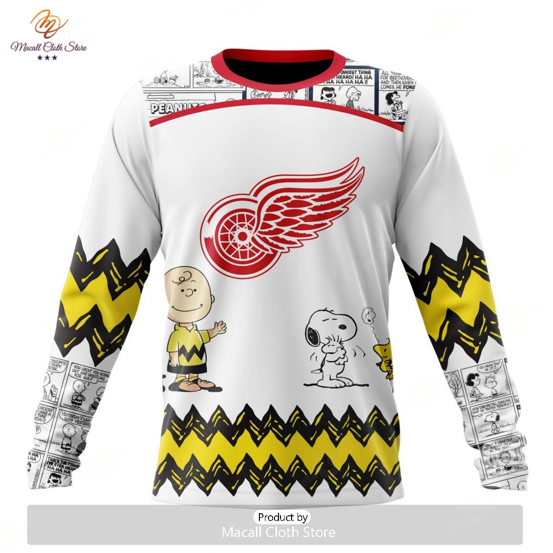 Personalized NHL Detroit Red Wings Special Peanuts New Design Hoodie Sweatshirt 3D Personalized NHL Detroit Red Wings Special Peanuts New Design Hoodie Sweatshirt 3D