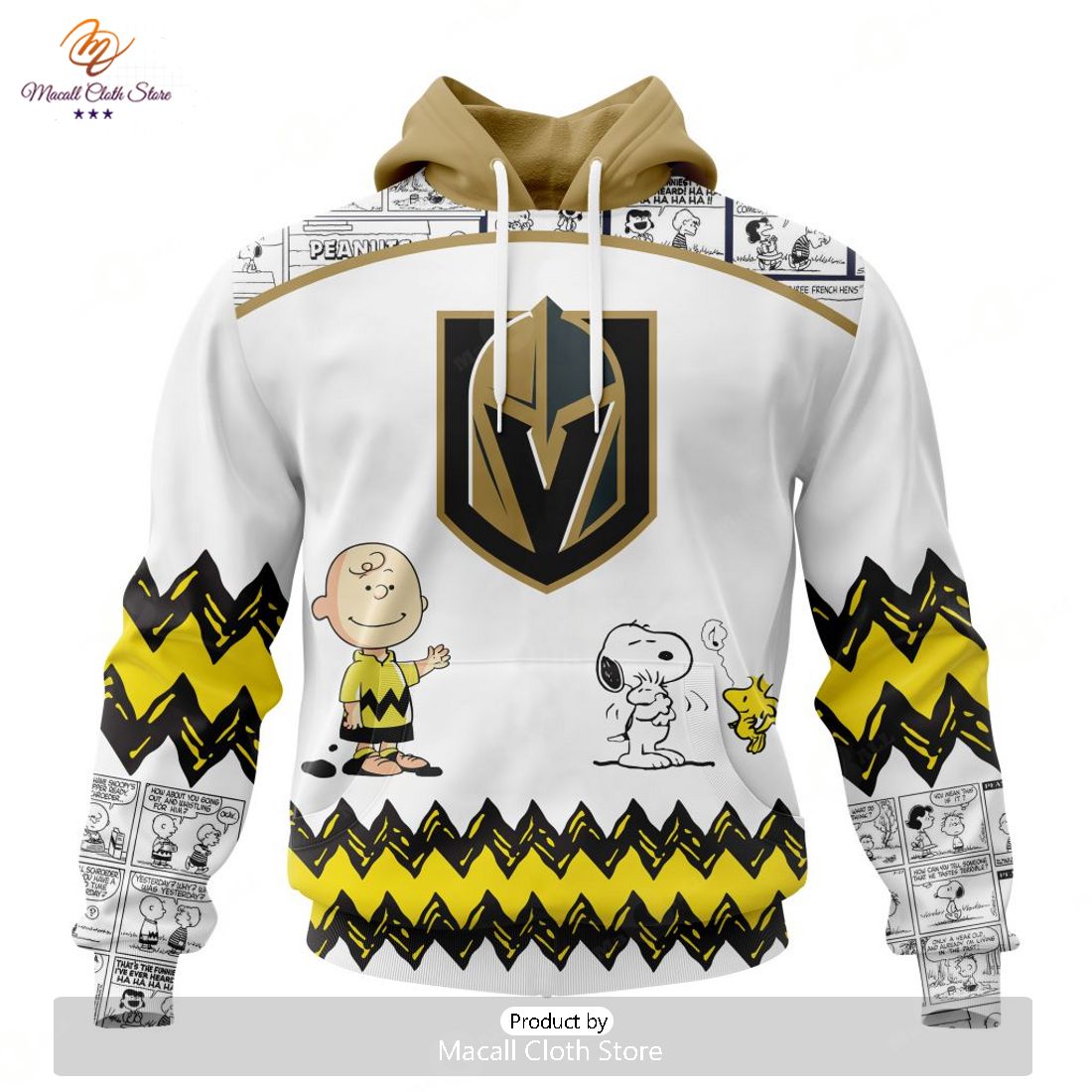 Personalized NHL Vegas Golden Knights Special Peanuts New Design Hoodie Sweatshirt 3D Personalized NHL Vegas Golden Knights Special Peanuts New Design Hoodie Sweatshirt 3D